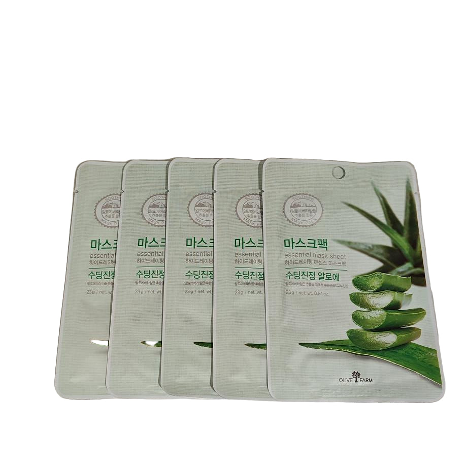 Olive Farm Essential Aloe Vera Soothing Mask 23g- 5pk